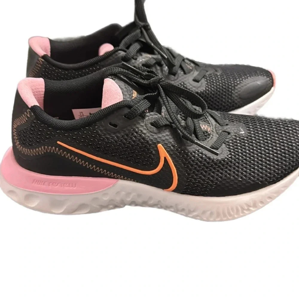 Nike Renew Run Pink Orange Black Running Shoes Women's (Size: 7.5)